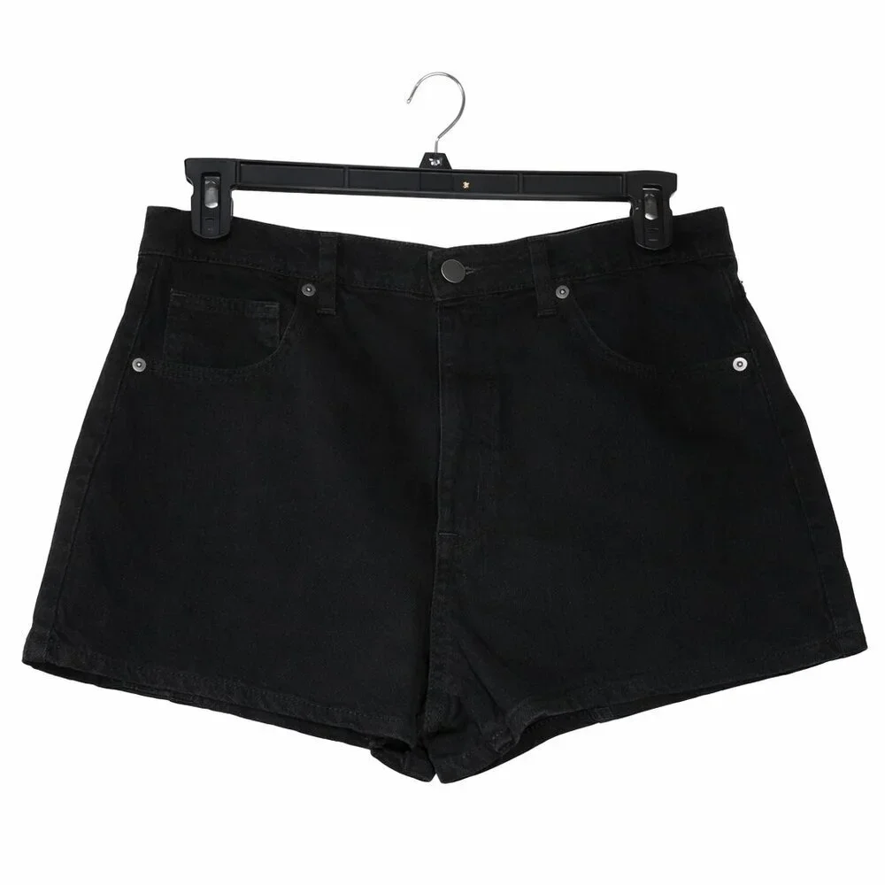 Universal Thread Black High-Rise 90s Cutoff Denim Shorts Size 12